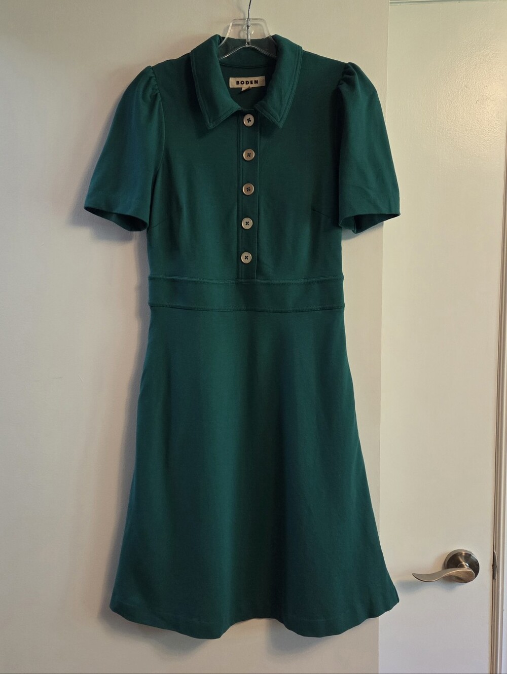 BODEN Nicolette Ponte Short Dress Bear Grass Green Size 2 US - Picture 4 of 8